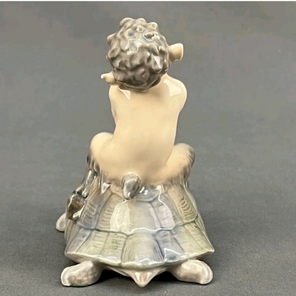 Royal Copenhagen Denmark Porcelain Faun on Tortoise #858; Mint condition - Picture 8 of 13